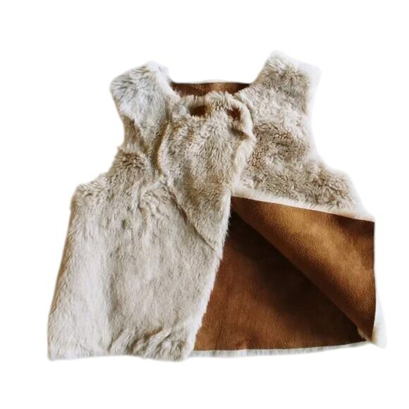 Zara Baby Girl Faux Fur Vest Size 2-3T - Picture 5 of 9